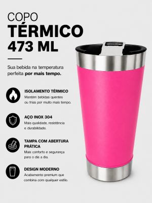 COPO TERMICO 473 ML - PERSONALIZADO - 100 UNIDADES
