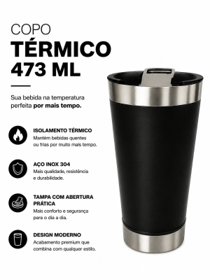 COPO TERMICO 473 ML - PERSONALIZADO - 30 UNIDADES