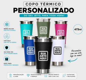 COPO TERMICO 473 ML - PERSONALIZADO